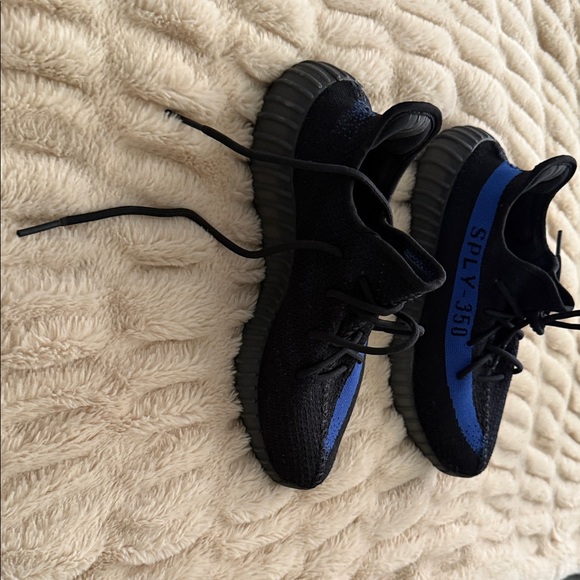 Yeezy Black and Blue Knit Sneakers - Picture 4 of 5